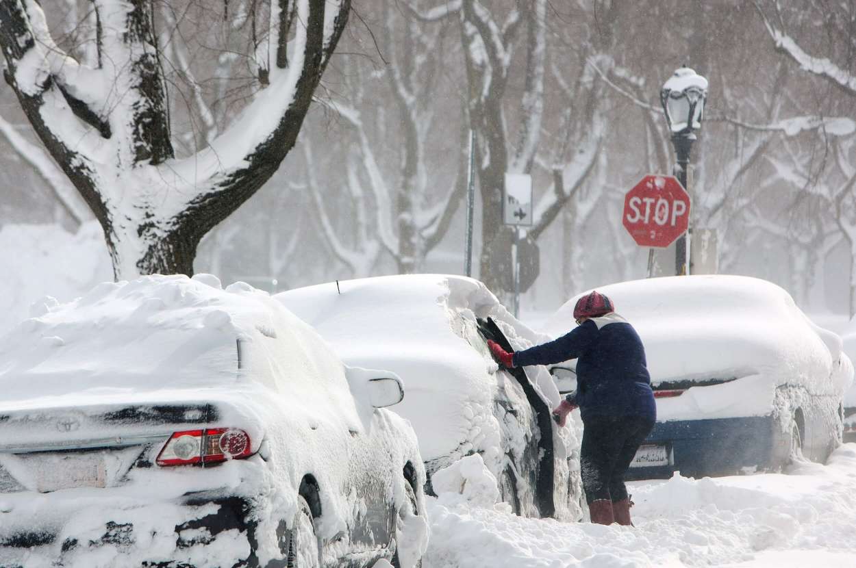 terrible snow all over cars