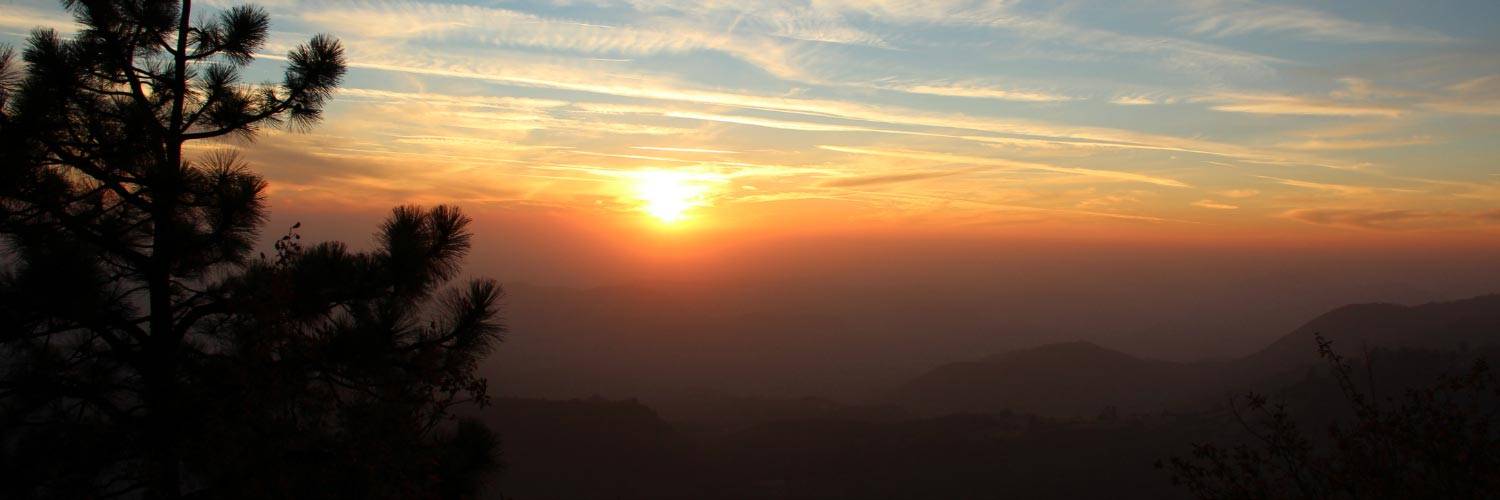 sunset weather in landscape